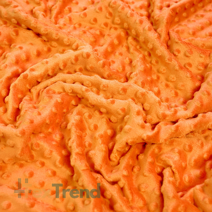Minky Noppen Stoff / Minky Fleece – weich - orange (Nectarine)