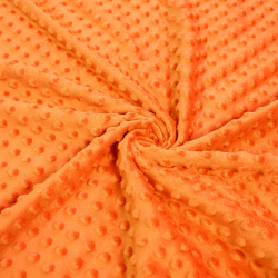Minky Noppen Stoff / Minky Fleece – weich - orange (Nectarine)