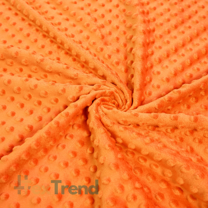 Minky Noppen Stoff / Minky Fleece – weich - orange (Nectarine)