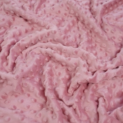 Minky Noppen Stoff / Minky Fleece – weich - 270g/m2 - schmutziges Rosa