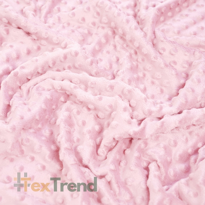 Minky Noppen Stoff / Minky Fleece – weich - 270g/m2 - pudriges Rosa
