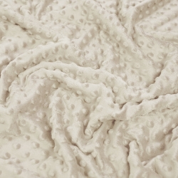 Minky Noppen Stoff / Minky Fleece – weich - 270g/m2 - hellbeige