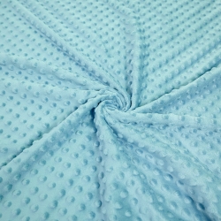 Minky Noppen Stoff / Minky Fleece – weich - 270g/m2 - himmelblau