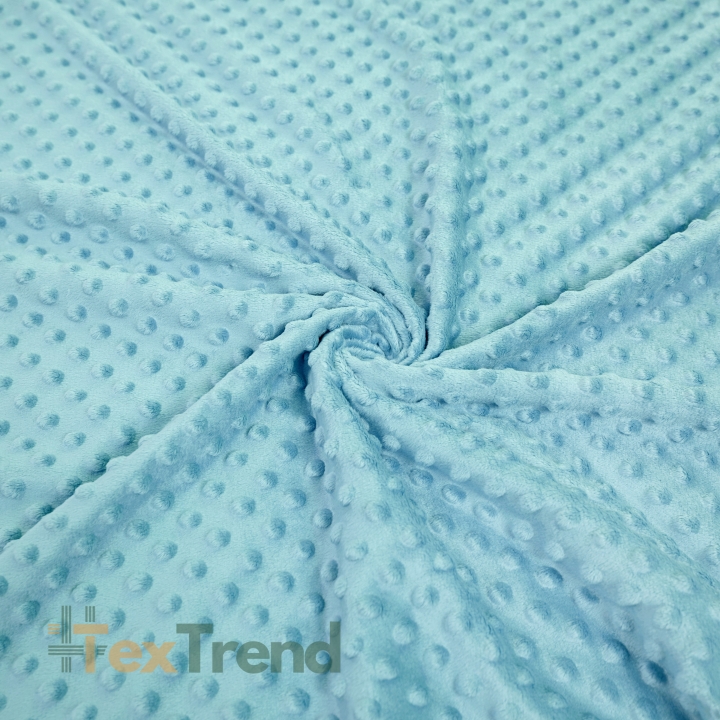 Minky Noppen Stoff / Minky Fleece – weich - 270g/m2 - himmelblau