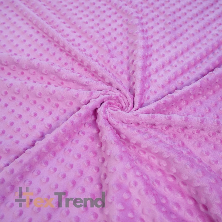 Minky Noppen Stoff / Minky Fleece – weich - traubenfarben (smoky grape)