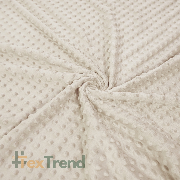 Minky Noppen Stoff / Minky Fleece – weich - hellbeige (Pristine)