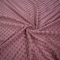 Minky Noppen Stoff / Minky Fleece – weich - dunkel schmutzig rosa (Nostalgia Rose)