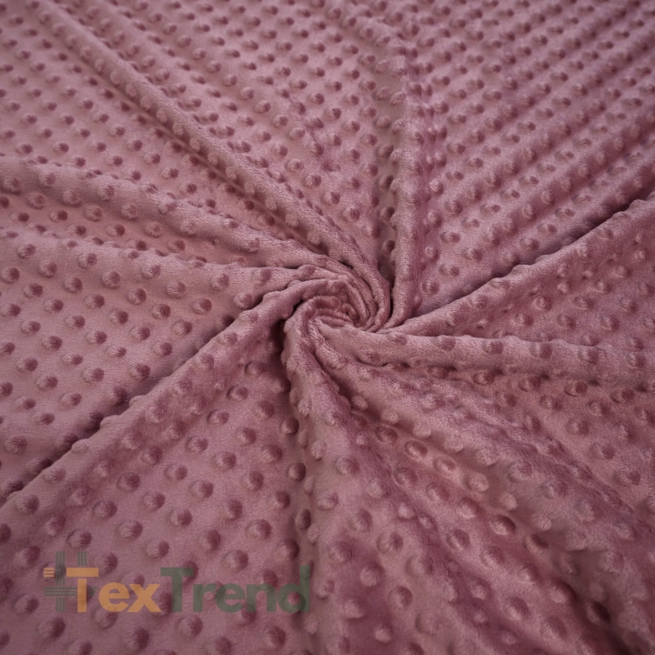 Minky Noppen Stoff / Minky Fleece – weich - dunkel schmutzig rosa (Nostalgia Rose)