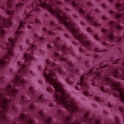 Minky Noppen Stoff / Minky Fleece – weich - amaranth (Cerise)