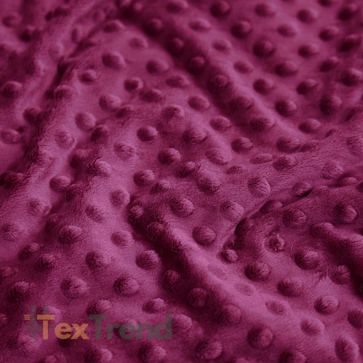 Minky Noppen Stoff / Minky Fleece – weich - amaranth (Cerise)