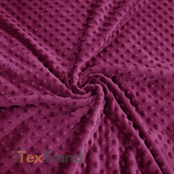 Minky Noppen Stoff / Minky Fleece – weich - amaranth (Cerise)