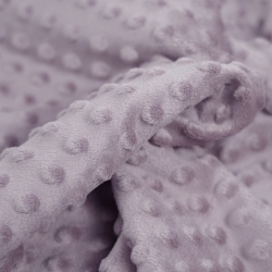 Minky Noppen Stoff / Minky Fleece – weich - grau-lila (Gray Liliac)