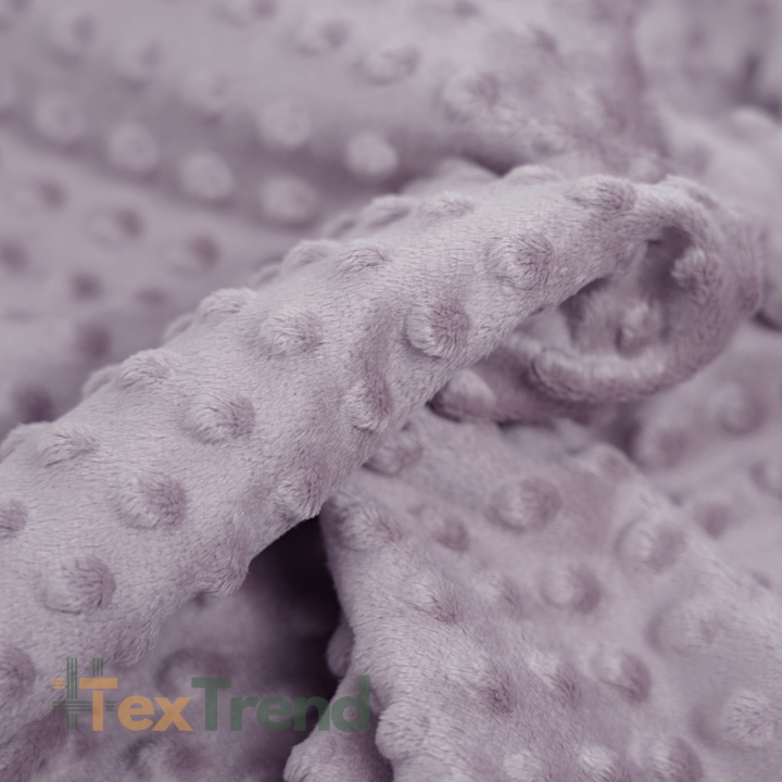 Minky Noppen Stoff / Minky Fleece – weich - grau-lila (Gray Liliac)