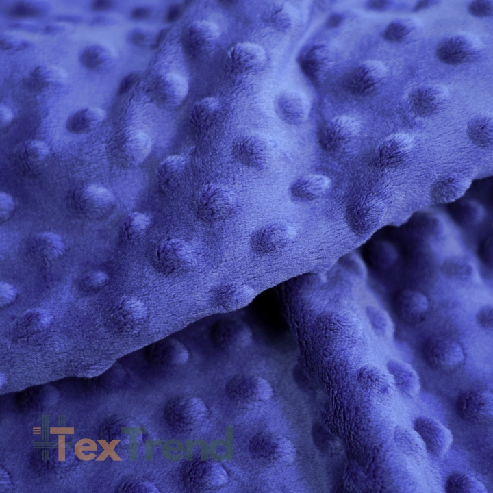Minky Noppen Stoff / Minky Fleece – weich - kornblumenblau (Iris)