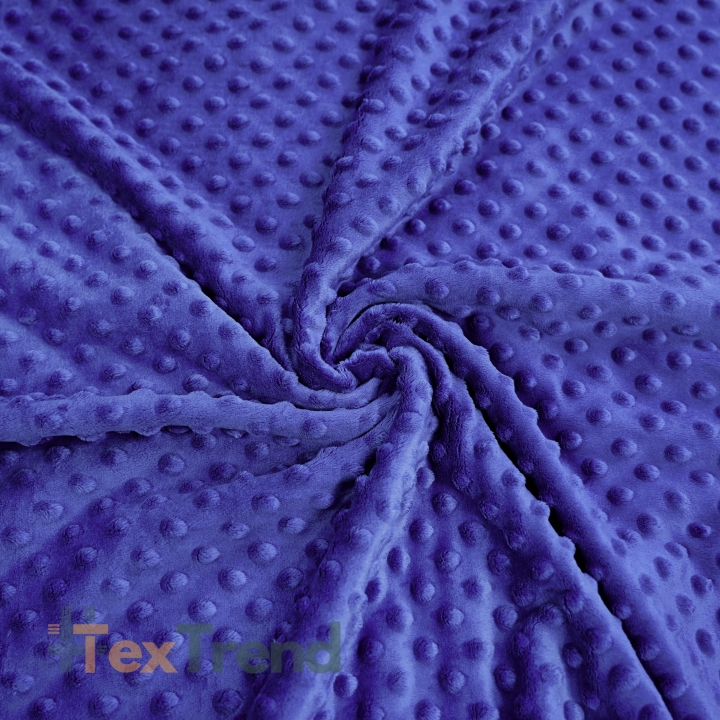 Minky Noppen Stoff / Minky Fleece – weich - kornblumenblau (Iris)