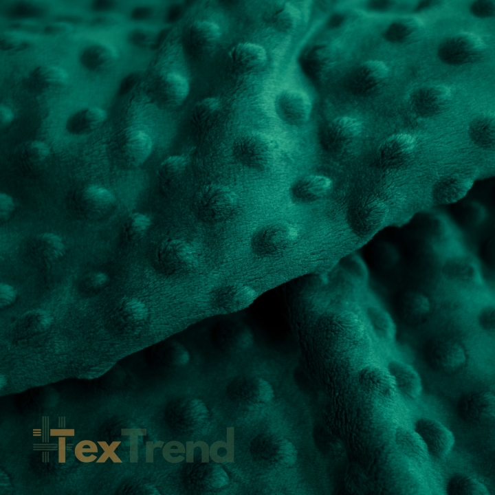 Minky Noppen Stoff / Minky Fleece – weich - grün Tannenbaum (Galapagos green)