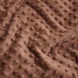 Minky Noppen Stoff / Minky Fleece – weich - nussbraun (Mocha Mousse)