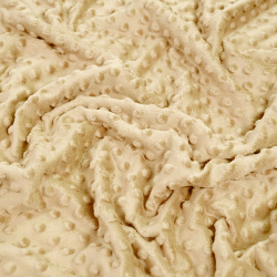Minky Noppen Stoff / Minky Fleece – weich - Bananen (Banana Cream)