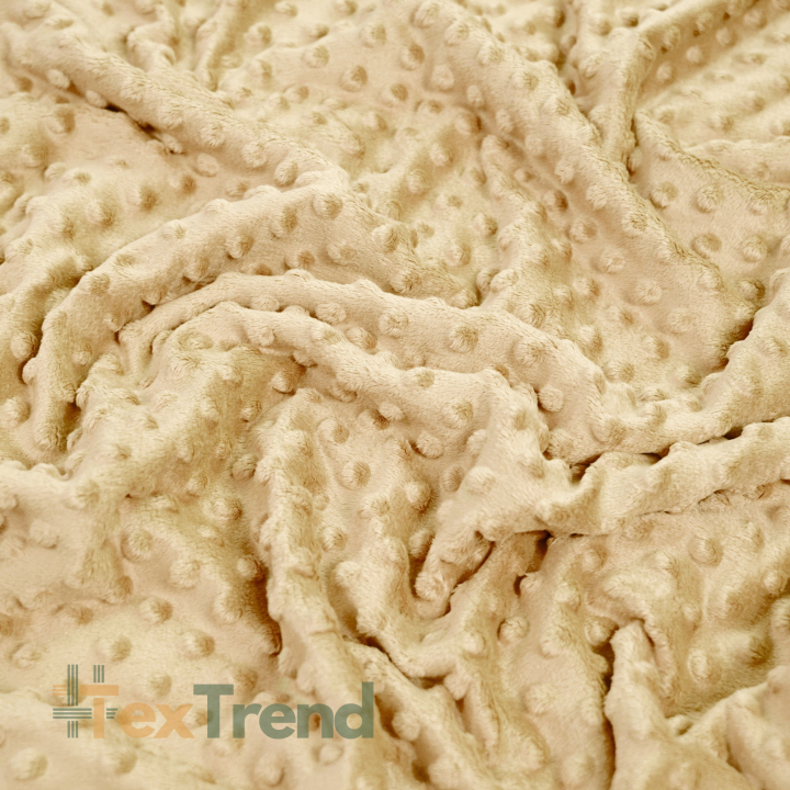 Minky Noppen Stoff / Minky Fleece – weich - Bananen (Banana Cream)