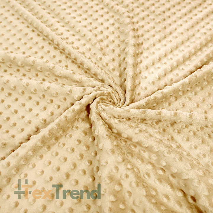 Minky Noppen Stoff / Minky Fleece – weich - Bananen (Banana Cream)