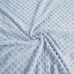 Minky Noppen Stoff / Minky Fleece – weich - blau-grau (Xenonblau)