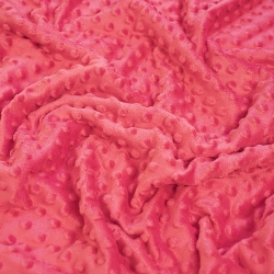 Minky Noppen Stoff / Minky Fleece – weich - himbeere (WB Pink)