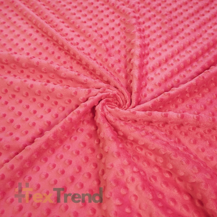 Minky Noppen Stoff / Minky Fleece – weich - himbeere (WB Pink)