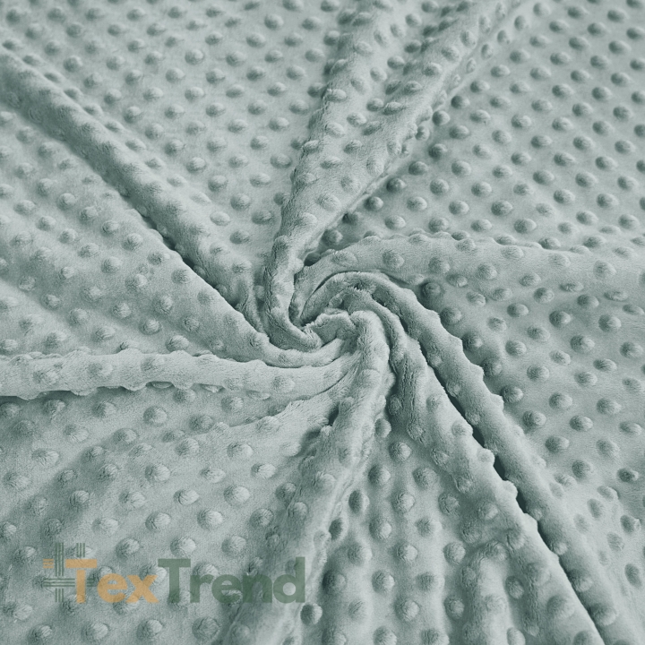 Minky Noppen Stoff / Minky Fleece – weich - 270g/m2 - taubengrau