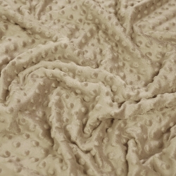 Minky Noppen Stoff / Minky Fleece – weich - beige