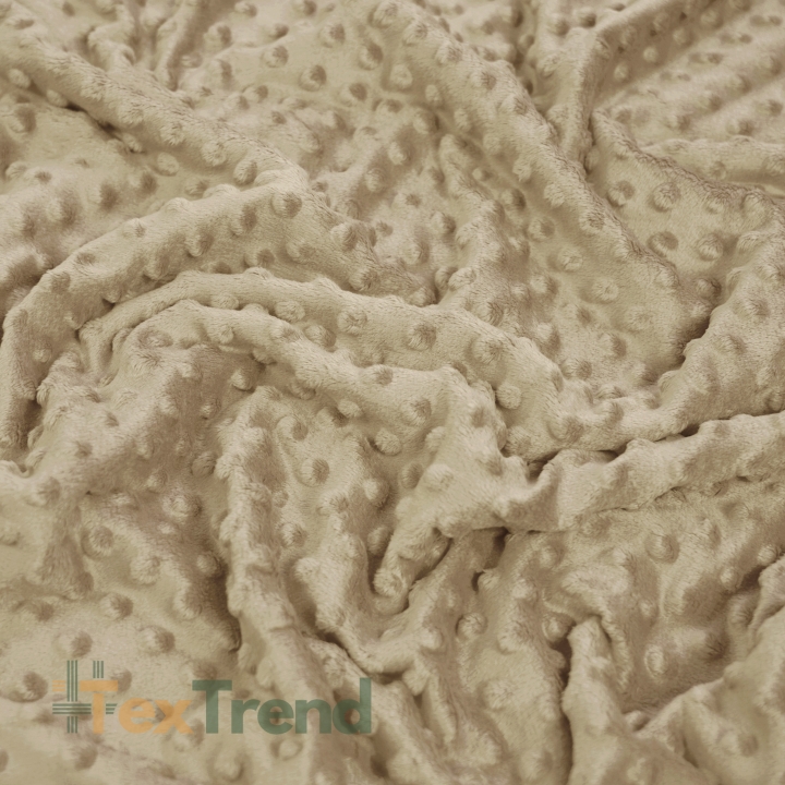 Minky Noppen Stoff / Minky Fleece – weich - beige