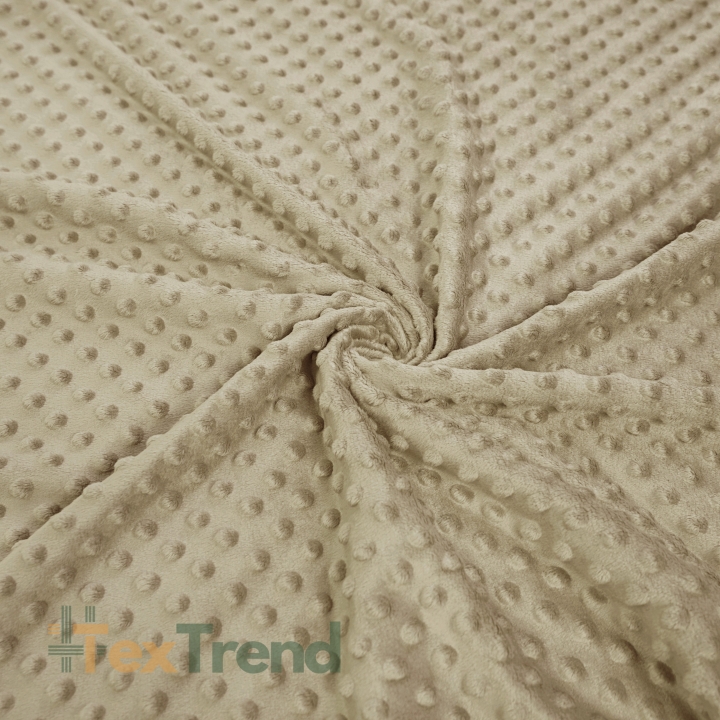 Minky Noppen Stoff / Minky Fleece – weich - beige