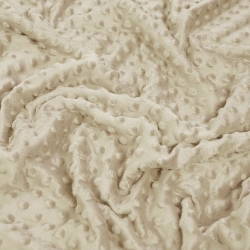 Minky Noppen Stoff / Minky Fleece – weich - 270g/m2 - sandfarben