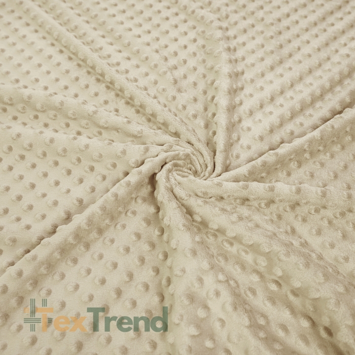 Minky Noppen Stoff / Minky Fleece – weich - 270g/m2 - sandfarben