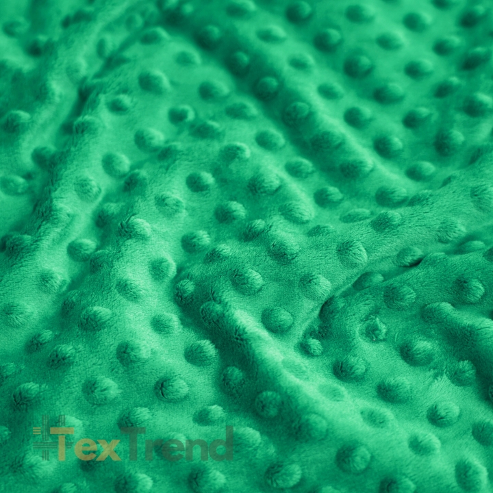 Minky Noppen Stoff / Minky Fleece – weich - 270g/m2 - grasgrün