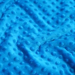 Minky Noppen Stoff / Minky Fleece – weich - 270g/m2 - blau