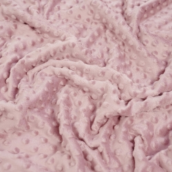 Minky Noppen Stoff / Minky Fleece – weich - 270g/m2 - pastellrosa