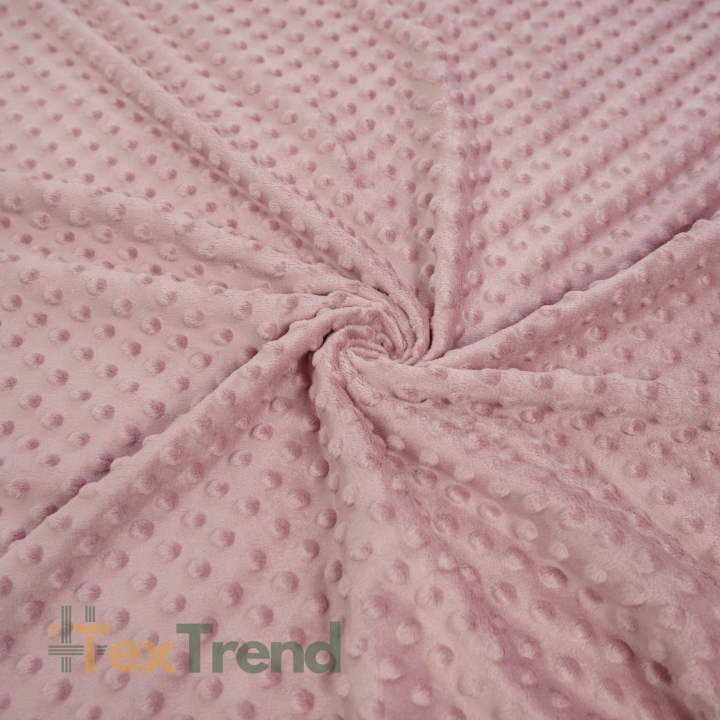 Minky Noppen Stoff / Minky Fleece – weich - 270g/m2 - pastellrosa