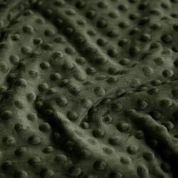 Minky Noppen Stoff / Minky Fleece – weich - erdgrün (Four Leaf Clover)