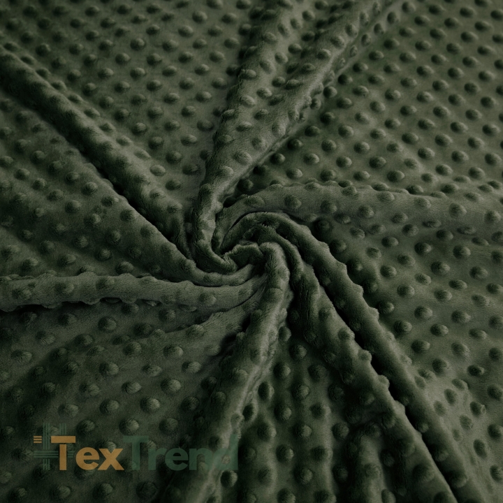 Minky Noppen Stoff / Minky Fleece – weich - erdgrün (Four Leaf Clover)