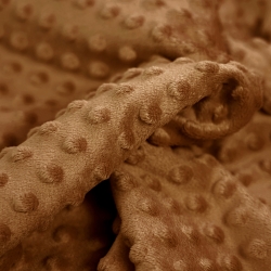 Minky Noppen Stoff / Minky Fleece – weich - Rohrzucker (Brown Sugar)