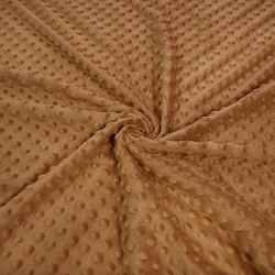 Minky Noppen Stoff / Minky Fleece – weich - Rohrzucker (Brown Sugar)
