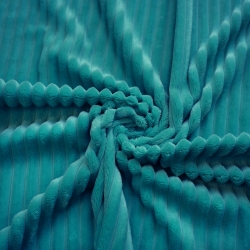 Minky Noppen Stoff / Minky Fleece – weich - Streifen dunkel türkis (Mosaic Blue)