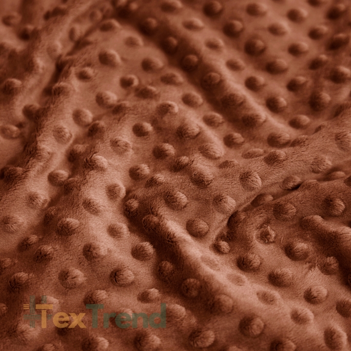 Minky Noppen Stoff / Minky Fleece – weich - Zimt (Mocha Bisque)