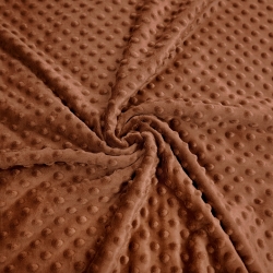 Minky Noppen Stoff / Minky Fleece – weich - Zimt (Mocha Bisque)