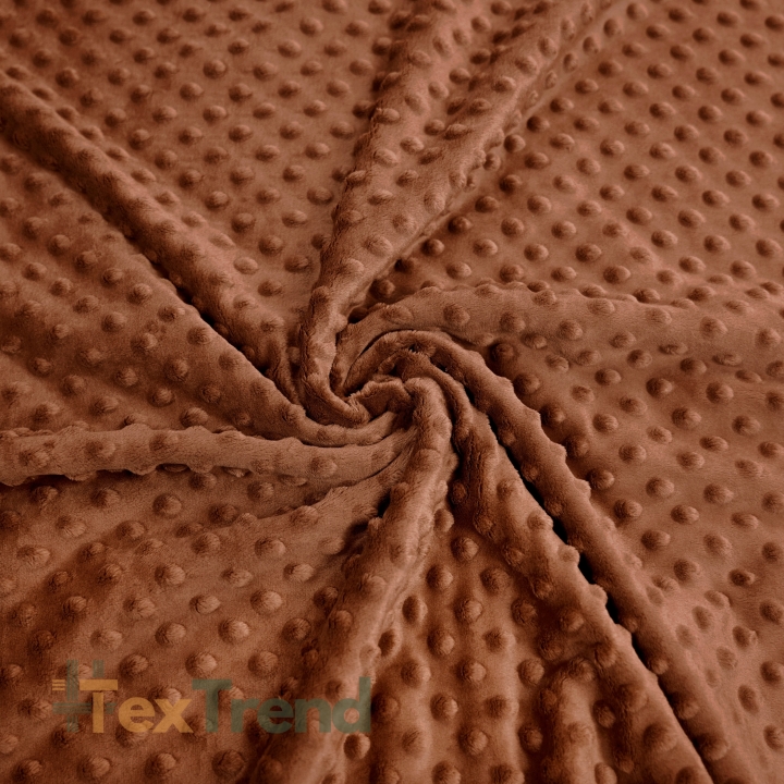 Minky Noppen Stoff / Minky Fleece – weich - Zimt (Mocha Bisque)