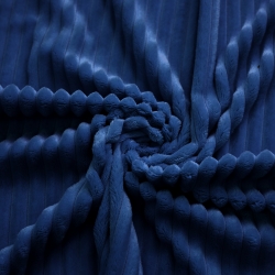 Minky Noppen Stoff / Minky Fleece – weich -Streifen navy (Poseidon)