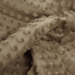 Minky Noppen Stoff / Minky Fleece – weich - Mandel (Almondine)