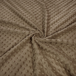 Minky Noppen Stoff / Minky Fleece – weich - Mandel (Almondine)