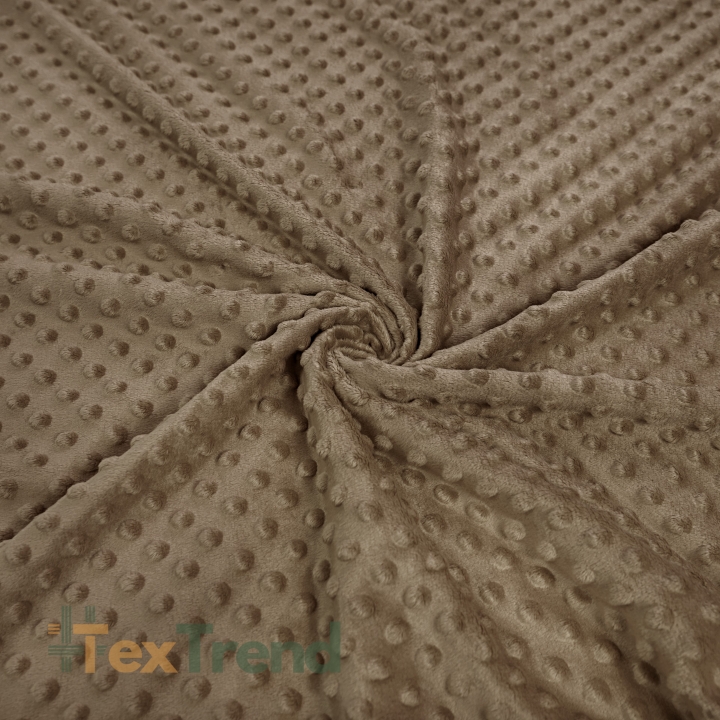 Minky Noppen Stoff / Minky Fleece – weich - Mandel (Almondine)