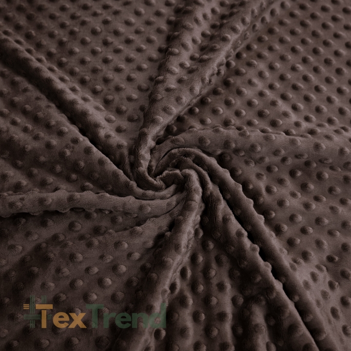 Minky Noppen Stoff / Minky Fleece – weich - Kakao Braun (Cocoa Brown)